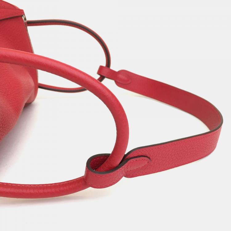 Pre Owned Hermes Rouge De Coeur Clemence Lindy 26 Handbag