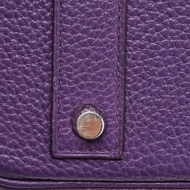 مملوكة مسبقًا Hermes Ultraviolet Togo Leather Palladium Finish Birkin 40 Bag