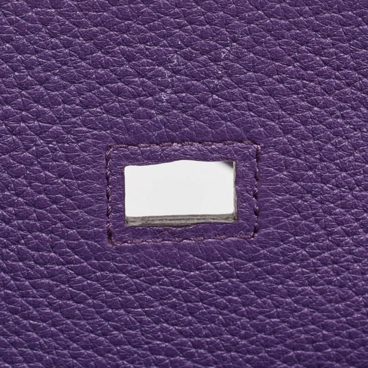مملوكة مسبقًا Hermes Ultraviolet Togo Leather Palladium Finish Birkin 40 Bag