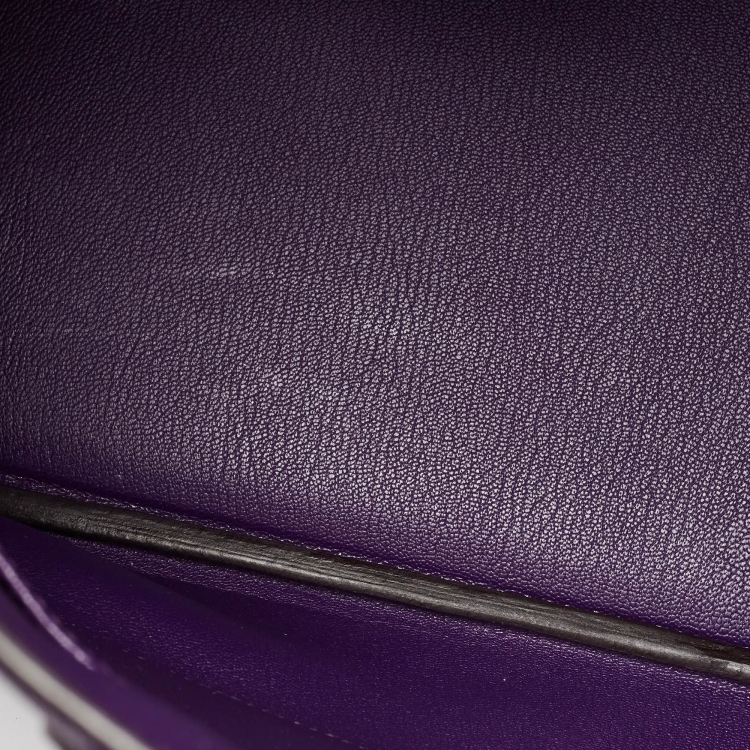 مملوكة مسبقًا Hermes Ultraviolet Togo Leather Palladium Finish Birkin 40 Bag