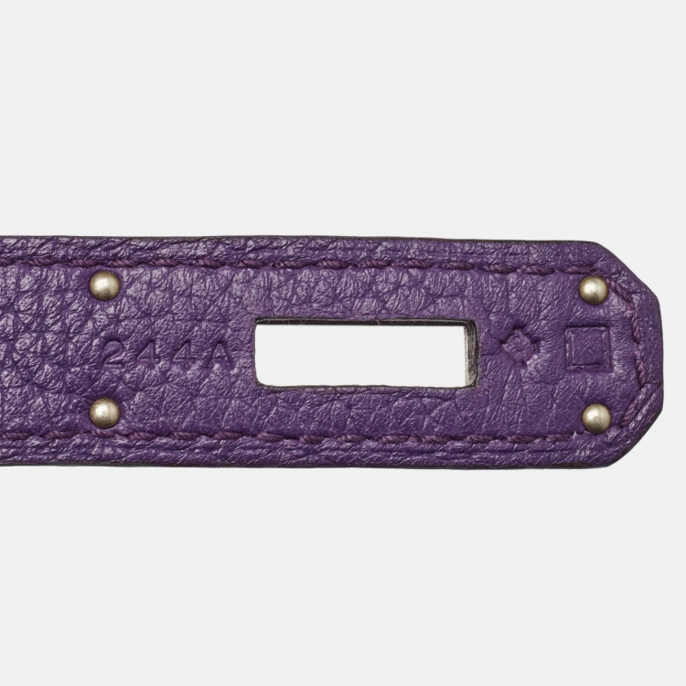 مملوكة مسبقًا Hermes Ultraviolet Togo Leather Palladium Finish Birkin 40 Bag