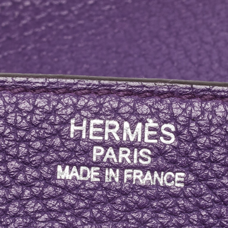 مملوكة مسبقًا Hermes Ultraviolet Togo Leather Palladium Finish Birkin 40 Bag