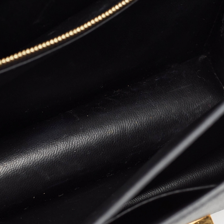 Pre Owned Hermes Noir Epsom Leather Gold Finish Constance 24 Bag
