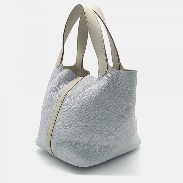 Pre Owned Hermes Two-Tone Lock Picotin 22 Tote Bag