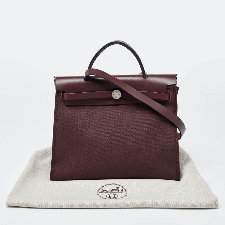 مملوكة مسبقًا Hermes Rogue H Toil and Leather Herbag Zip 31 Bag
