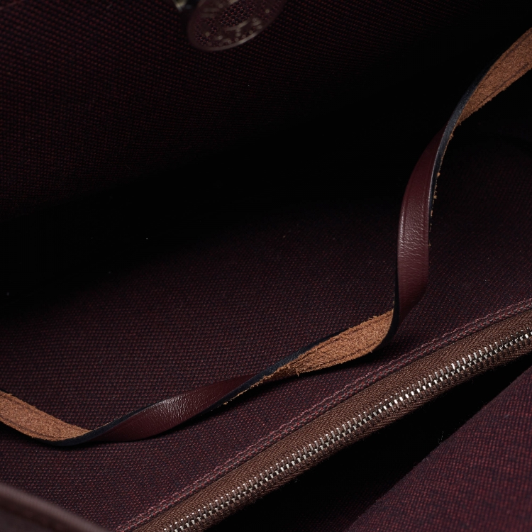 مملوكة مسبقًا Hermes Rogue H Toil and Leather Herbag Zip 31 Bag