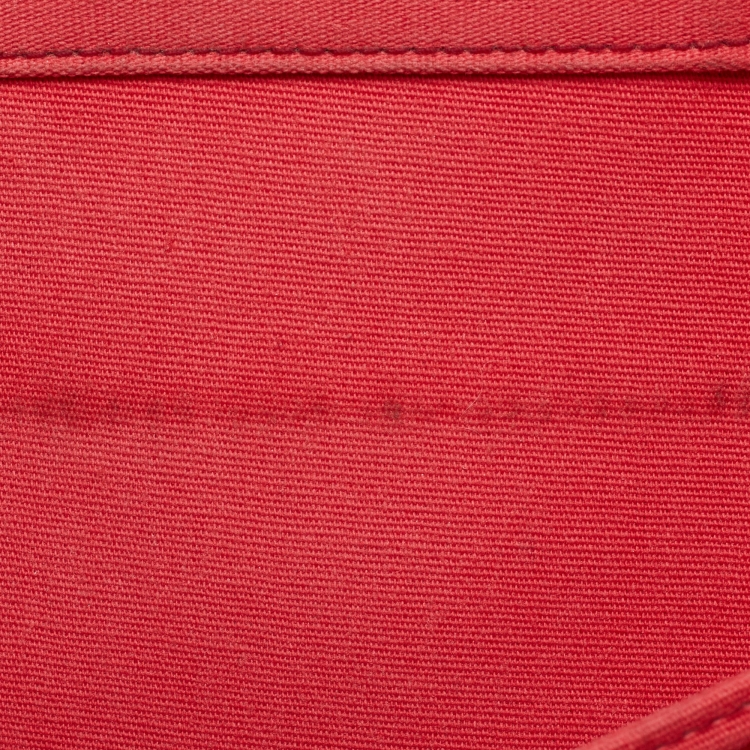 Pre Owned Hermes Rose Candy Toile Canvas Cabag Elan Tote