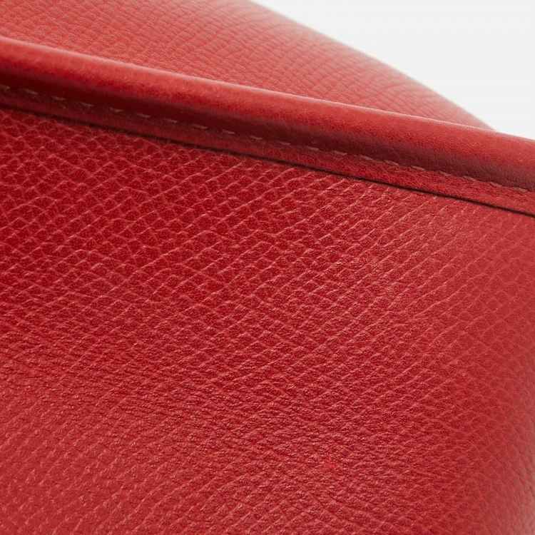Pre Owned Hermes Rouge Vif Epsom Leather Vespa PM Bag