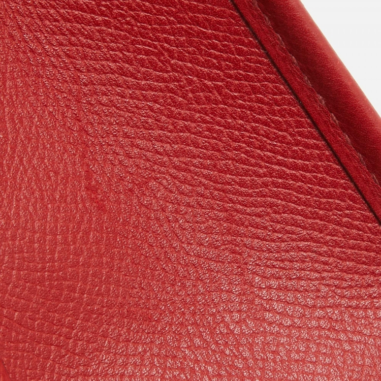 Pre Owned Hermes Rouge Vif Epsom Leather Vespa PM Bag