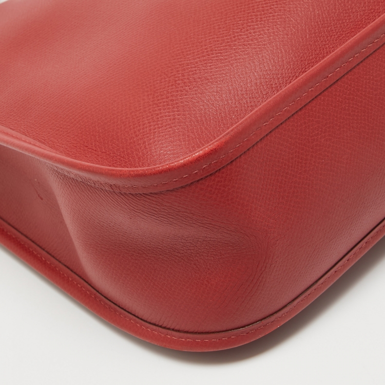 Pre Owned Hermes Rouge Vif Epsom Leather Vespa PM Bag