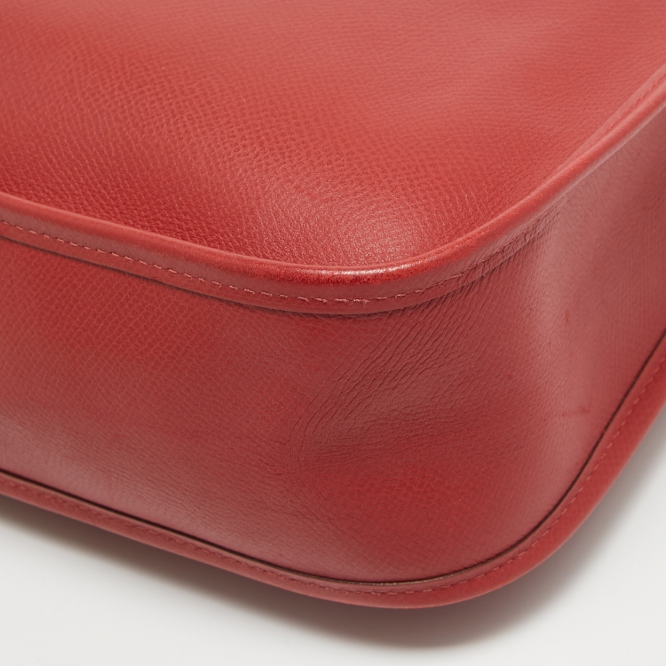 Pre Owned Hermes Rouge Vif Epsom Leather Vespa PM Bag
