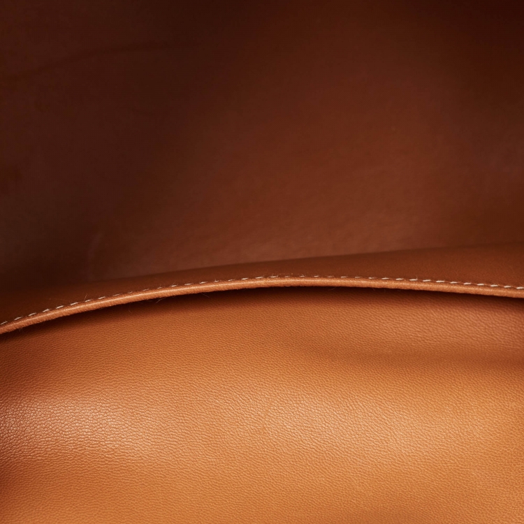 مملوكة مسبقًا Hermes Gold Evercolor Leather Palladium Finish Toolbox 20 Bag