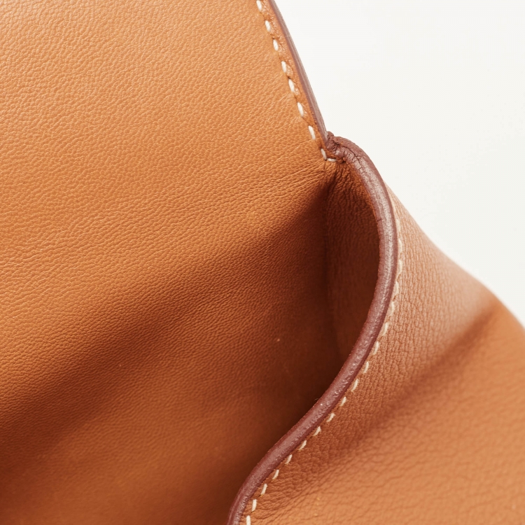 مملوكة مسبقًا Hermes Gold Evercolor Leather Palladium Finish Toolbox 20 Bag