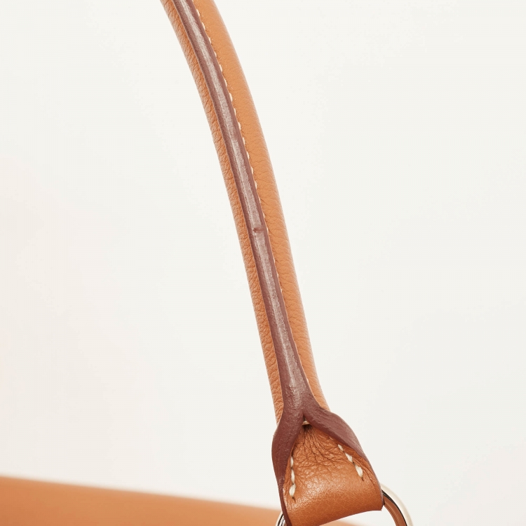 مملوكة مسبقًا Hermes Gold Evercolor Leather Palladium Finish Toolbox 20 Bag