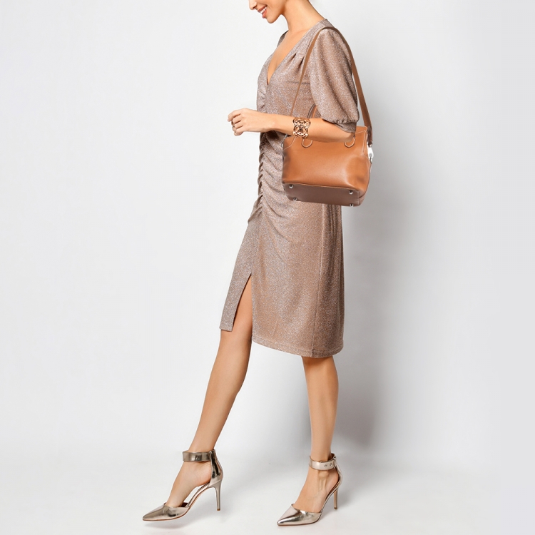 مملوكة مسبقًا Hermes Gold Evercolor Leather Palladium Finish Toolbox 20 Bag