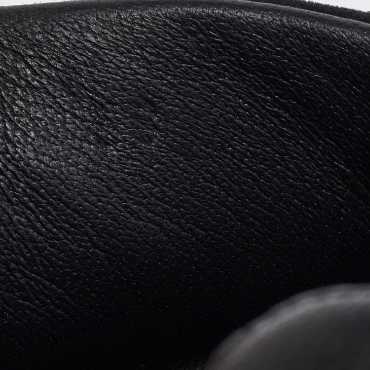 Pre Owned Hermès Black Suede and Leather Bouncing Sneakers Size 38