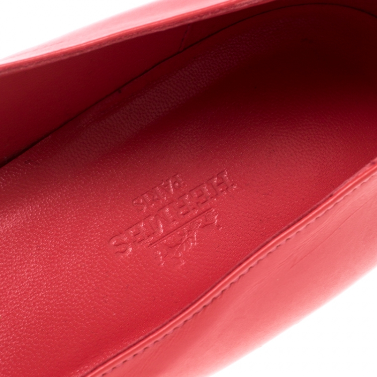 مملوكة مسبقًا Hermes Sorbet Leather Nice Ballet Flats Size 38.5