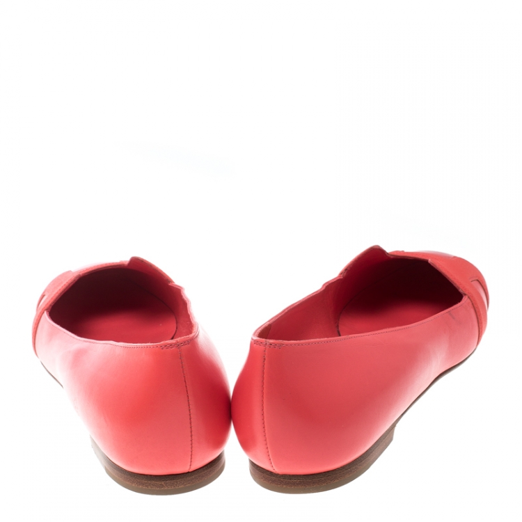 مملوكة مسبقًا Hermes Sorbet Leather Nice Ballet Flats Size 38.5