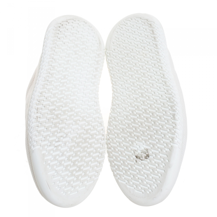 Pre Owned Hermes White Mesh Team Sneakers Size 43.5