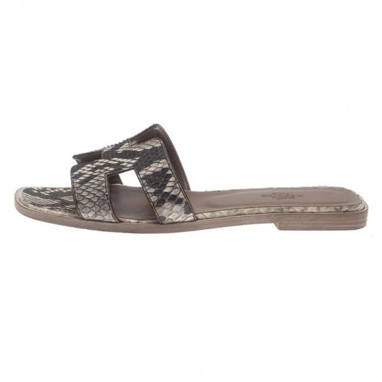 hermes snakeskin sandals