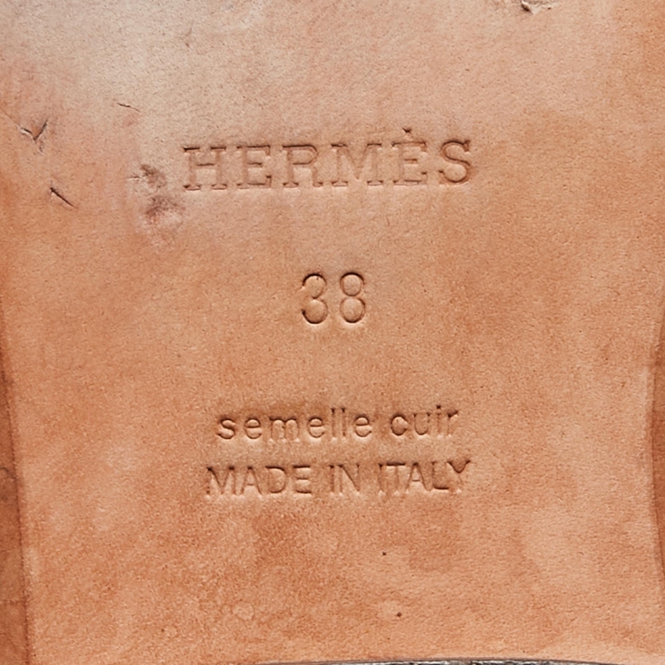 Pre Owned Hermes Black Leather H Jumping Knee Length Boots Size 38