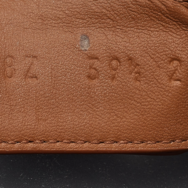 Pre Owned Hermes Brown Leather Chypre Flat Slides Size 39.5