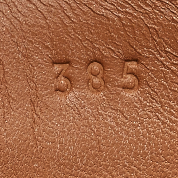 Pre Owned Hermes Tan Leather Chypre Slides Size 38.5