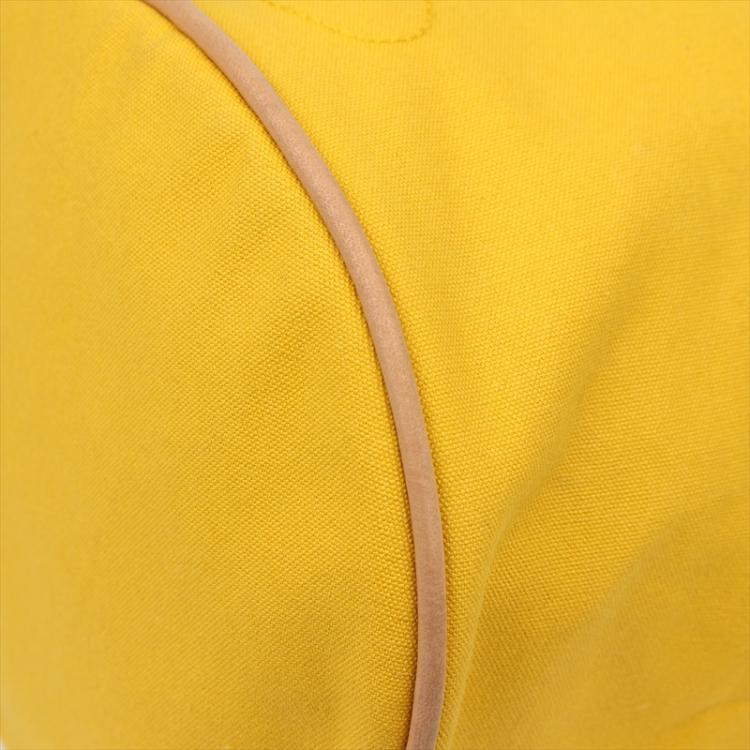 Pre Owned Hermes Yellow Canvas Sac Polochon Drawstring Backpack
