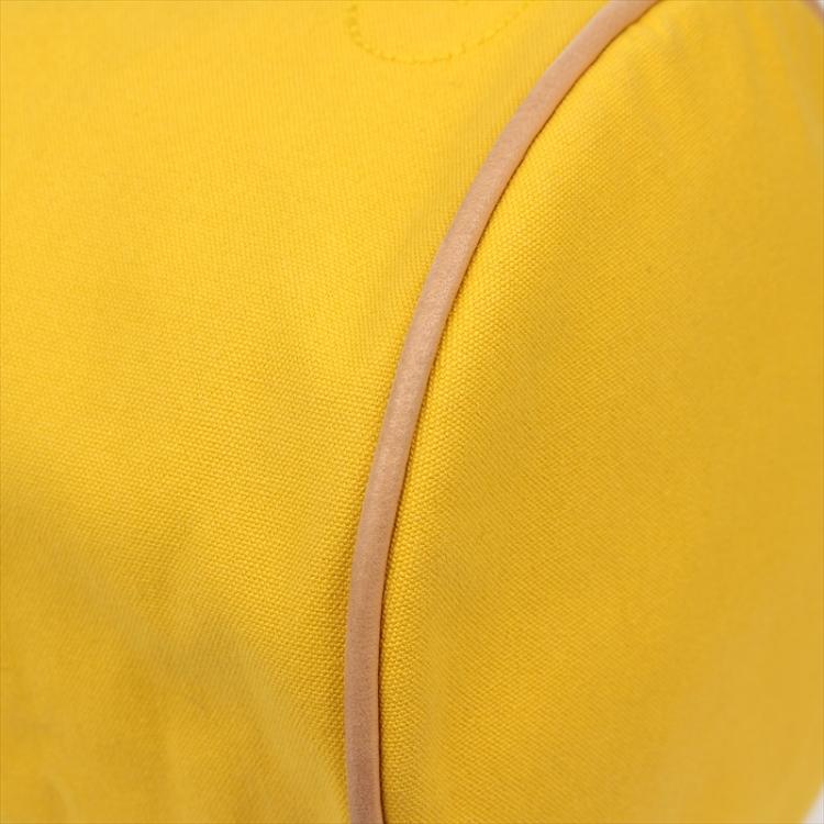 Pre Owned Hermes Yellow Canvas Sac Polochon Drawstring Backpack