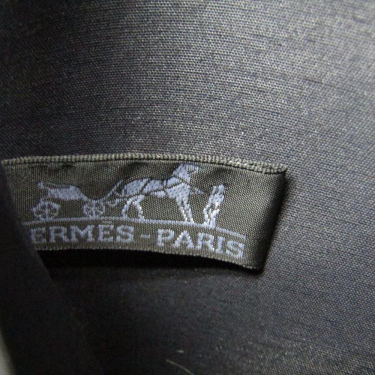 Pre Owned Hermes Grey/Black Canvas Herline Vanity Case