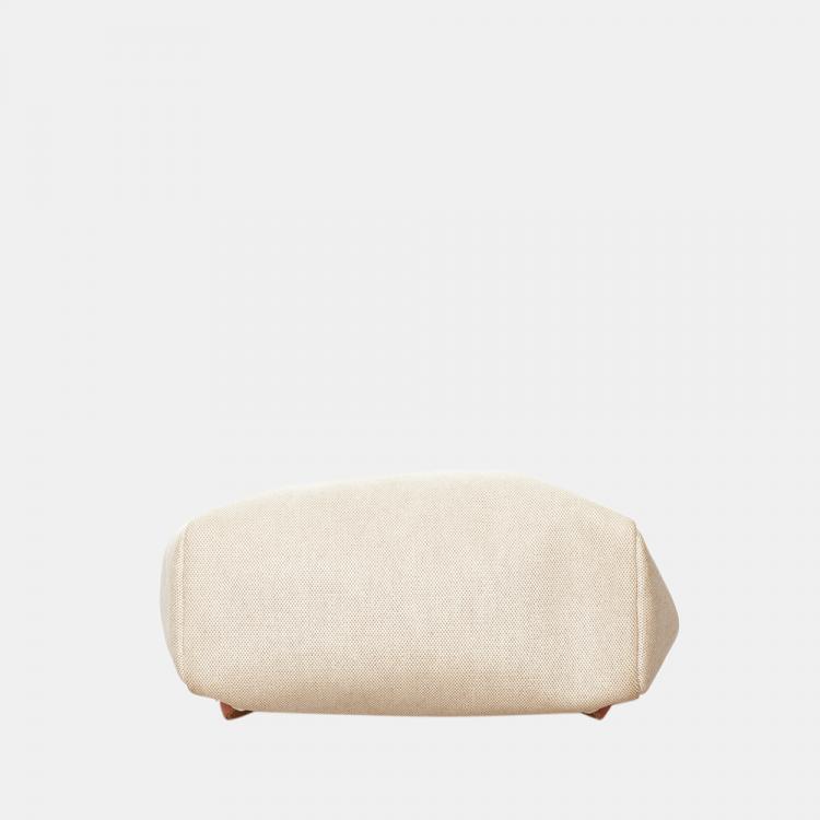 Pre Owned   Hermes White Herbag Canvas Backpack