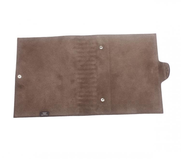 Pre Owned Hermes Grey Leather Agenda Cover