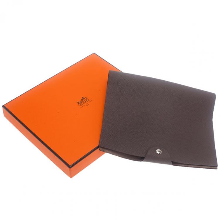 Pre Owned Hermes Grey Leather Agenda Cover