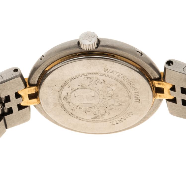 Pre Owned Hermes White Gold-Plated Stainless Steel Clipper Women's Wristwatch 25 mm