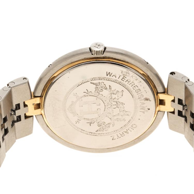 Pre Owned Hermes Cream Gold-Plated Stainless Steel Clipper Women's Wristwatch 33 mm