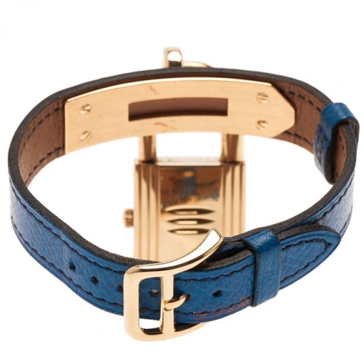 Pre Owned Hermes Blue Stainless Steel Kelly Women’s Wristwatch 20MM