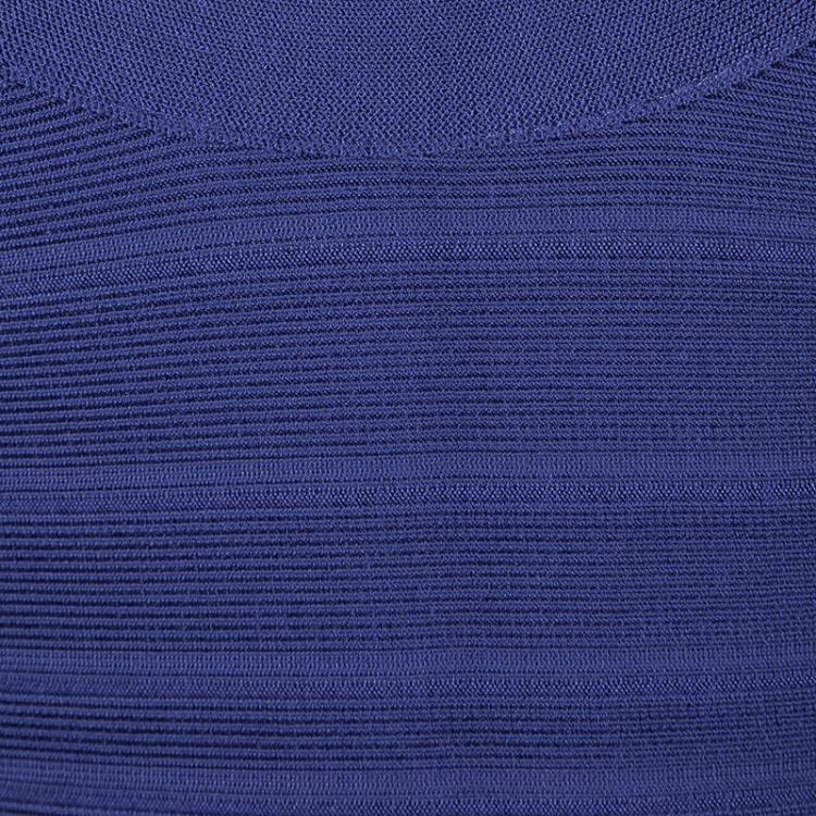 Pre Owned Herve Leger Ultramarine Sleeveless Sydney Bandage Dress M
