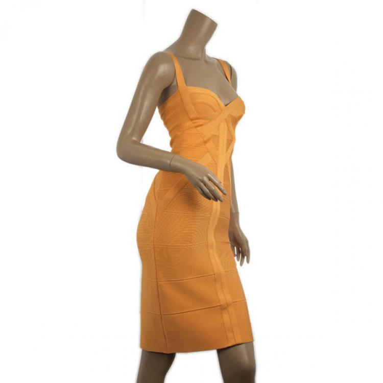 Pre Owned Herve Leger Bandage Dress S