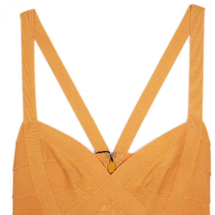 Pre Owned Herve Leger Bandage Dress S