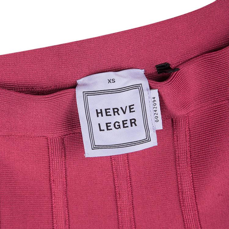 Pre Owned Herve Leger Riored Layla Flared Mini Skirt XS