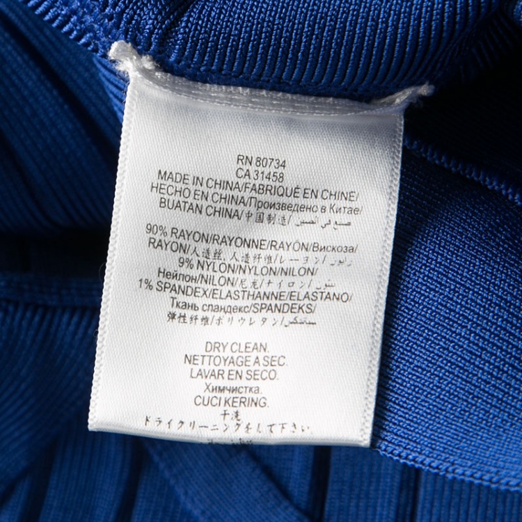 مملو�كة مسبقًا Herve Leger Blue Sapphire Sleeveless Dahna Bandage Mini Dress XS