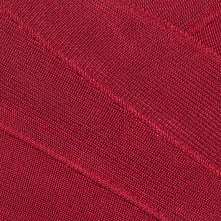 Pre Owned Herve Leger Lipstick Red Cutout Back Detail Sleeveless Bandage Dress XXS