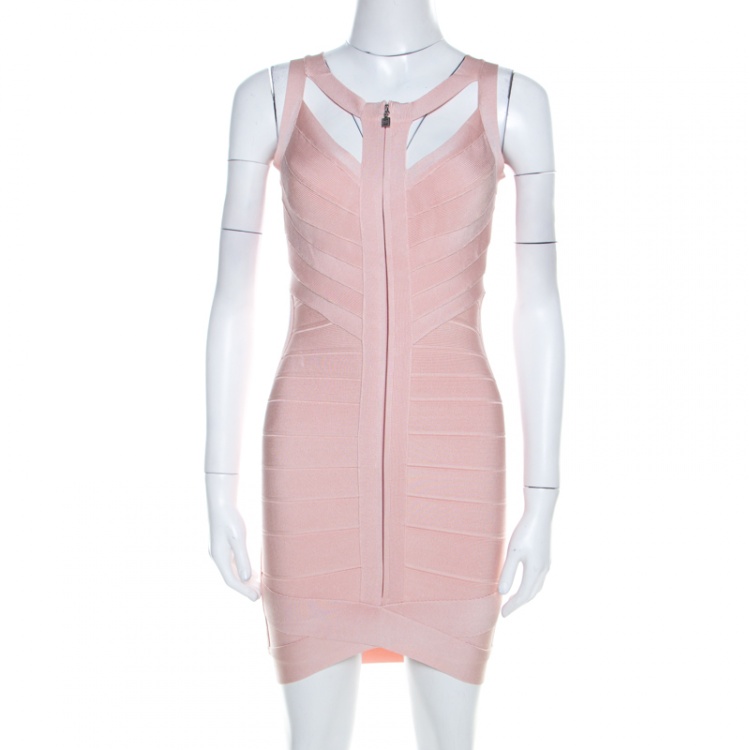 Herve leger knit dress rayon Clearance