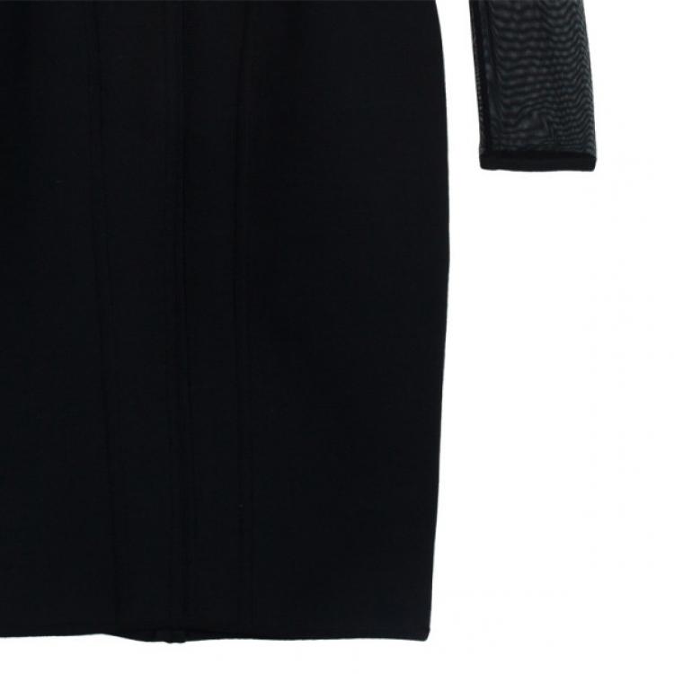 Pre Owned Herve L. Leroux Mesh Tulle Bandage Dress S