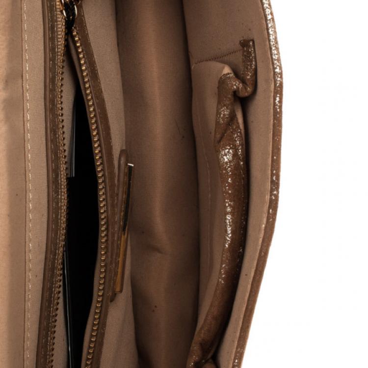 Pre Owned Herve Leger Metallic Embellished Wiltern Clutch
