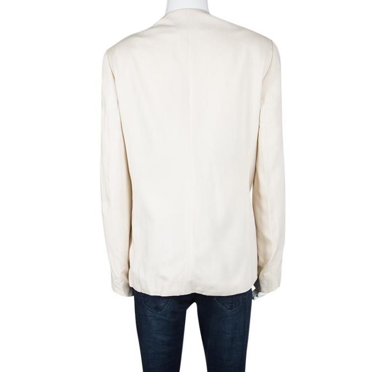 Pre Owned Hugo Boss Beige Front Tie Detail Anilli Blazer M