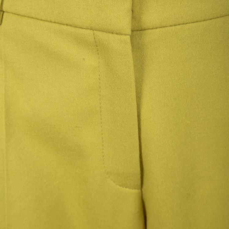 Pre Owned Hugo By Hugo Boss Yellow Wool Hinass Tailored Trousers M