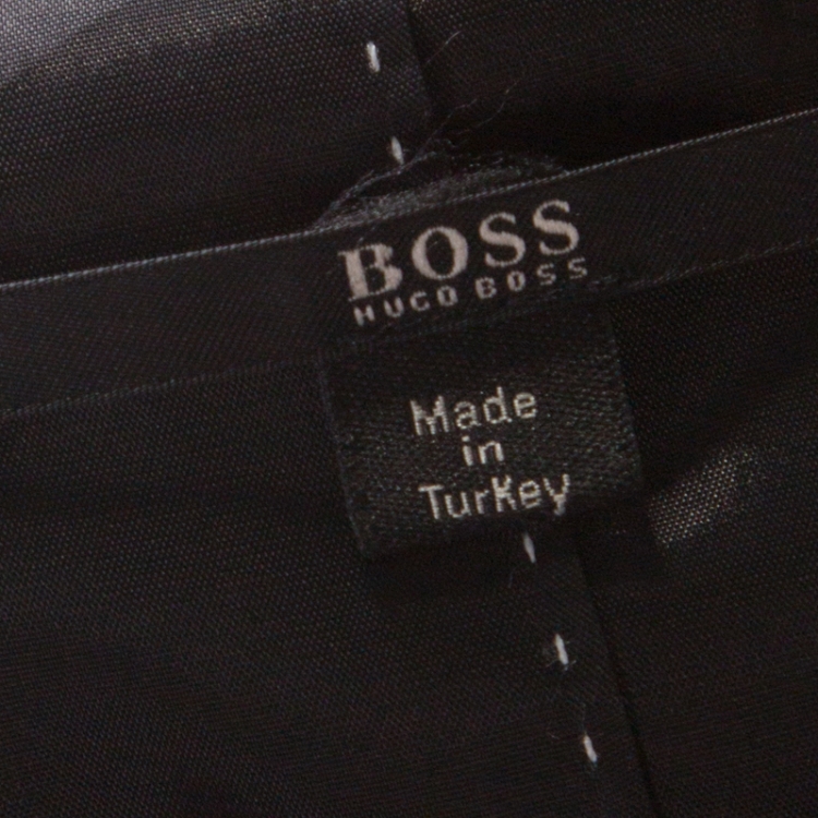 Pre Owned Hugo Boss Black Wool Pin Stripe Classic Tailored Blazer L