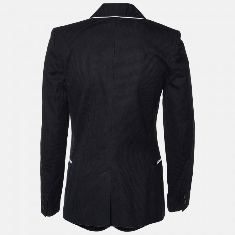 Pre Owned Isabel Marant Etoile Stripe Black Single Breasted Blazer S