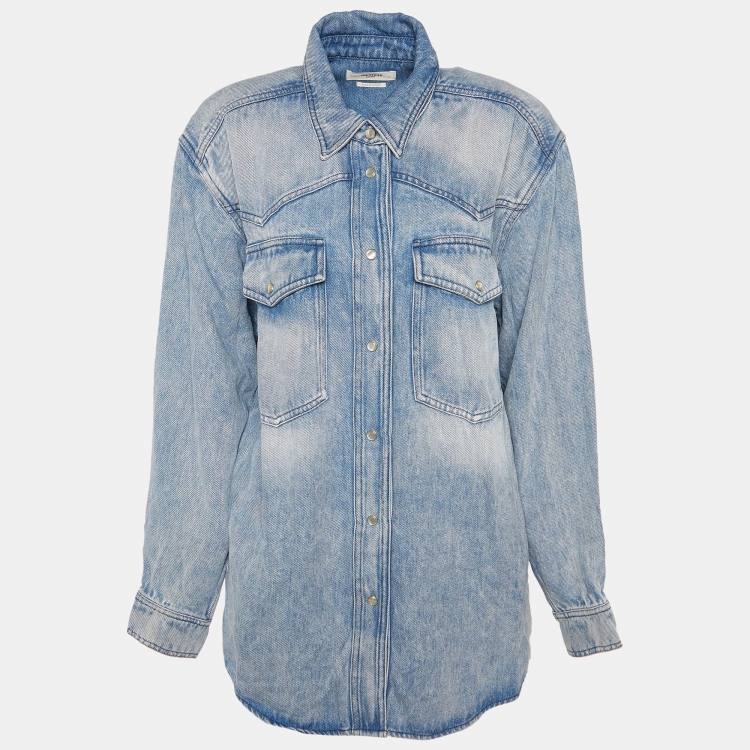 Isabel Marant Etoile Blue Denim Taniami Oversized Shirt S Isabel Marant  Etoile | The Luxury Closet
